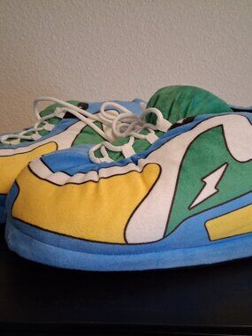 NEW Dutch Bros Coffee Merch “Stayin’ In” Puffy Slippers One Size colorful comfy